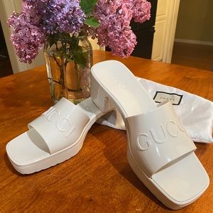 Gucci Women's Rubber Slide Sandals